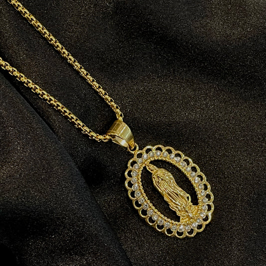 Oval Virgin Mary